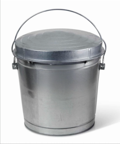10 Gallon Galvanized Ash Can w/ Lid