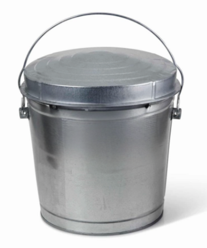 10 Gallon Galvanized Ash Can w/ Lid
