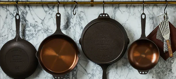 Smithey cast iron skillets